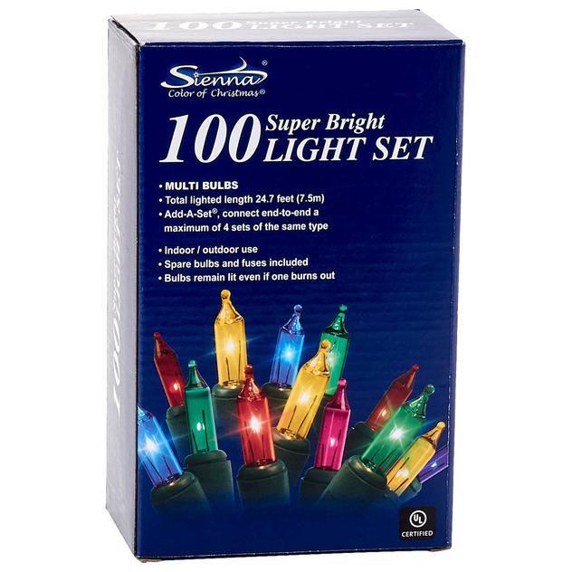Sienna Super Bright Multi Color 100 Light Set