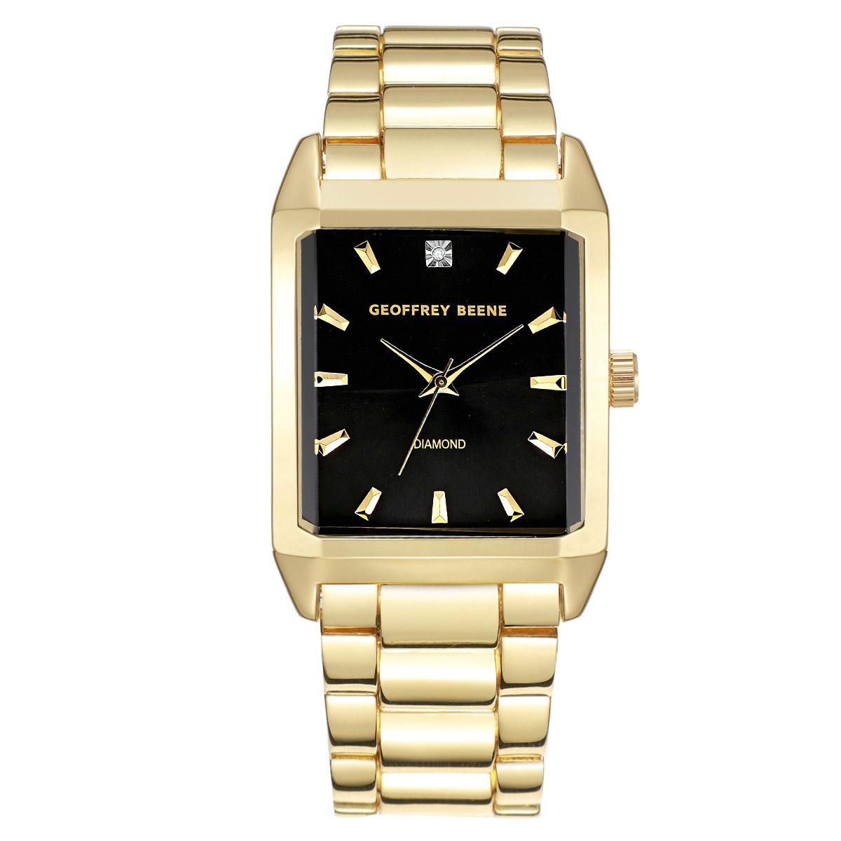 Mens Geoffrey Beene(R) Diamond Dial Bracelet Watch - GBA0046GD