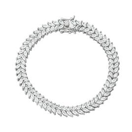 Cubic Zirconia Double Row Marquise Bracelet