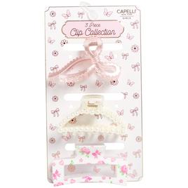 Girls Capelli(R) New York 3pk. Mixed Claw Clip Collection