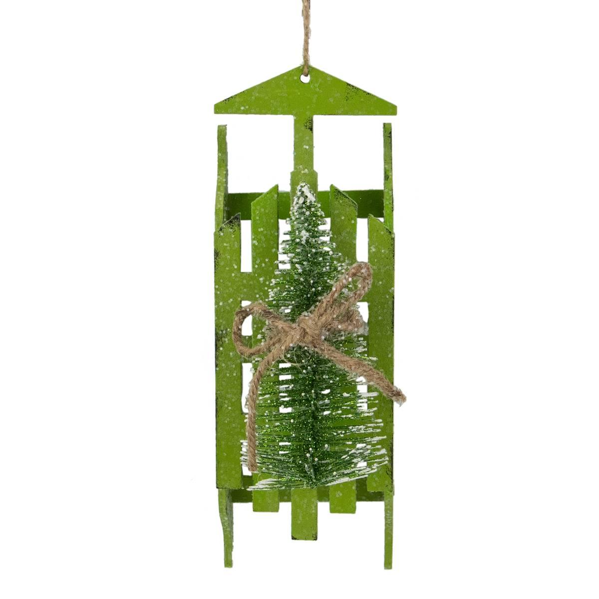 Northlight Seasonal Wood Sled Christmas Ornament