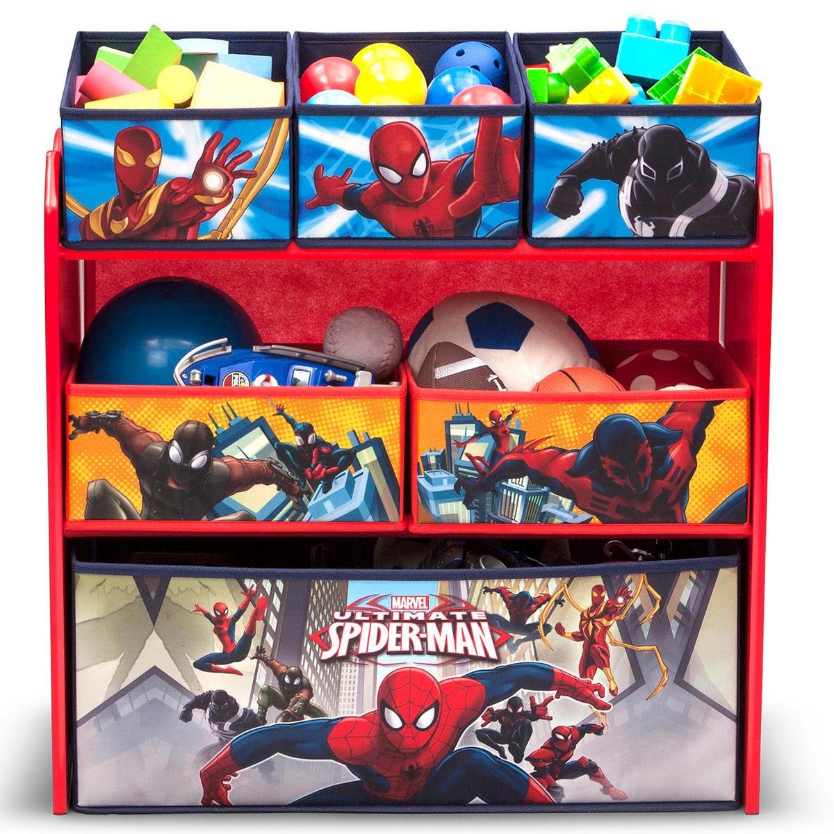 Delta Children Spider-Man Six Bin Toy Storage Organizer