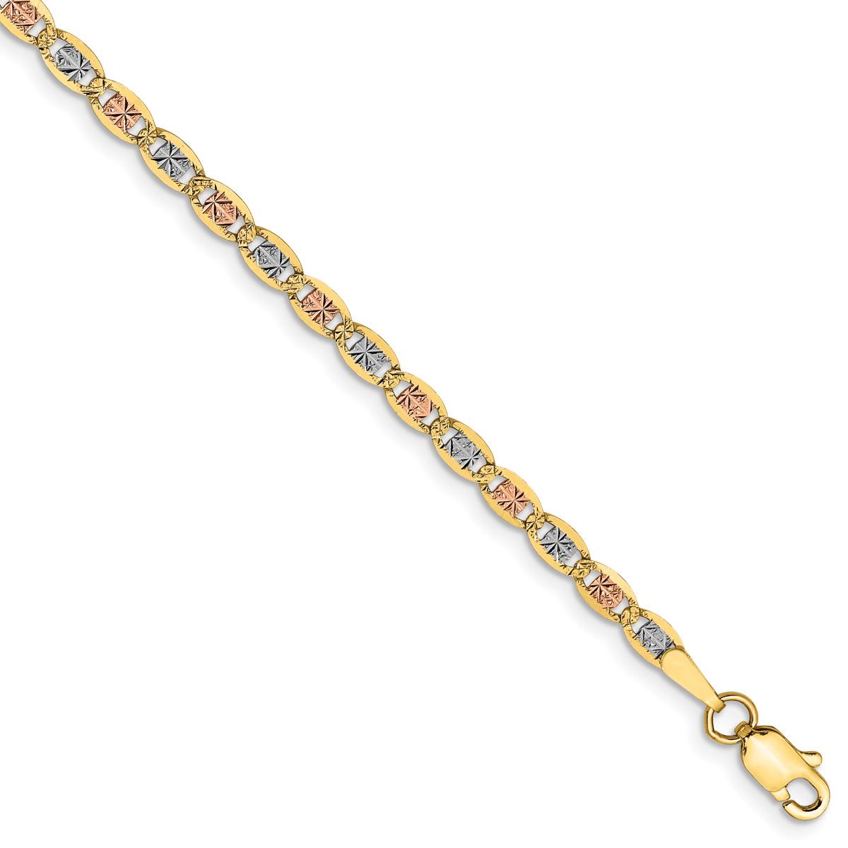 Unisex Gold Classics™ 2.75mm. 14k Tri-Color Valentino Necklace