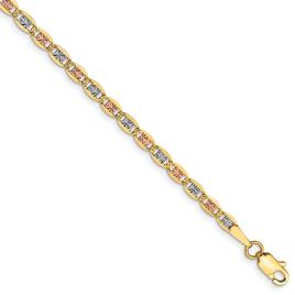 Unisex Gold Classics™ 2.75mm. 14k Tri-Color Valentino Necklace