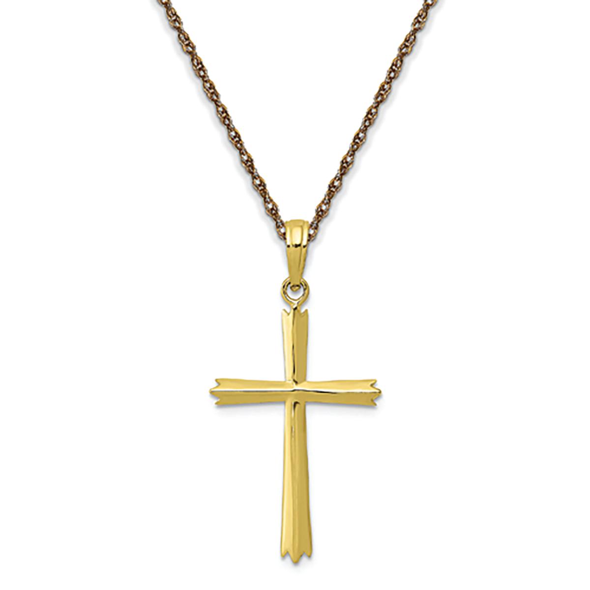 Gold Classics(tm) 10kt. Yellow Gold Cross Pendant Necklace