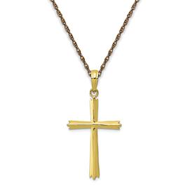 Gold Classics(tm) 10kt. Yellow Gold Cross Pendant Necklace