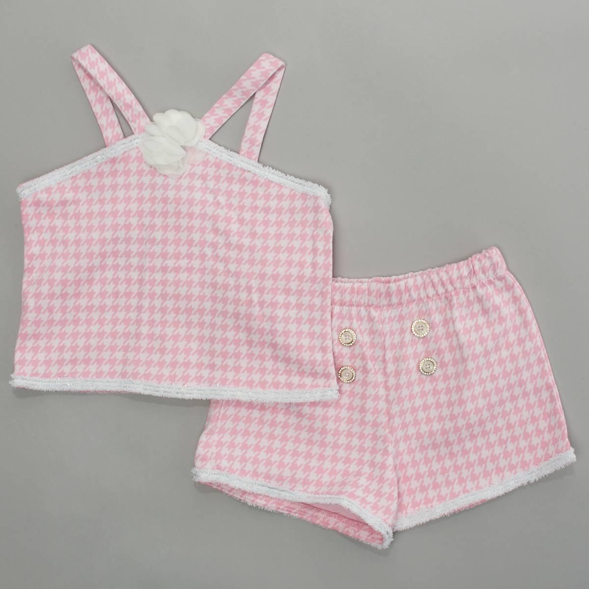 Girls (4-6x) Kids Headquarters® 2pc. Pink Houndstooth Set