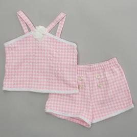Girls (4-6x) Kids Headquarters® 2pc. Pink Houndstooth Set