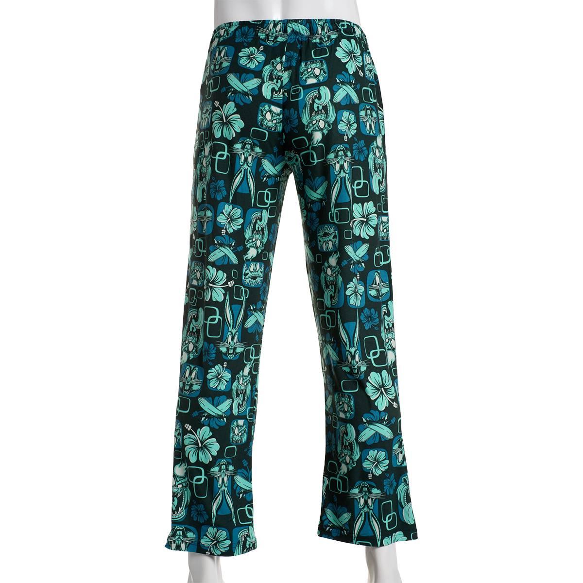 Mens Looney Tunes Tiki Floral Pajama Lounge Pants