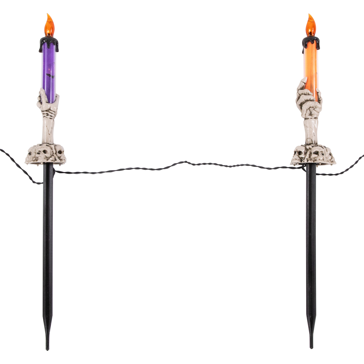Northlight LED Lighted Skeleton Candle Halloween Décor - Set of 6