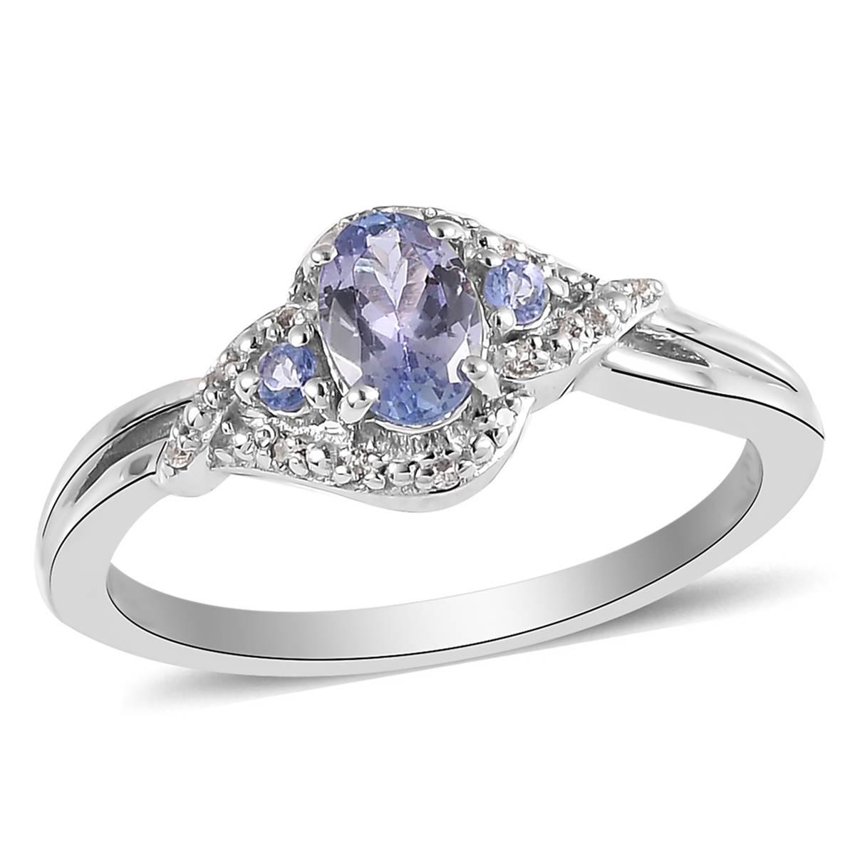 Gemstones Classics(tm) Sterling Silver Oval Tanzanite Ring