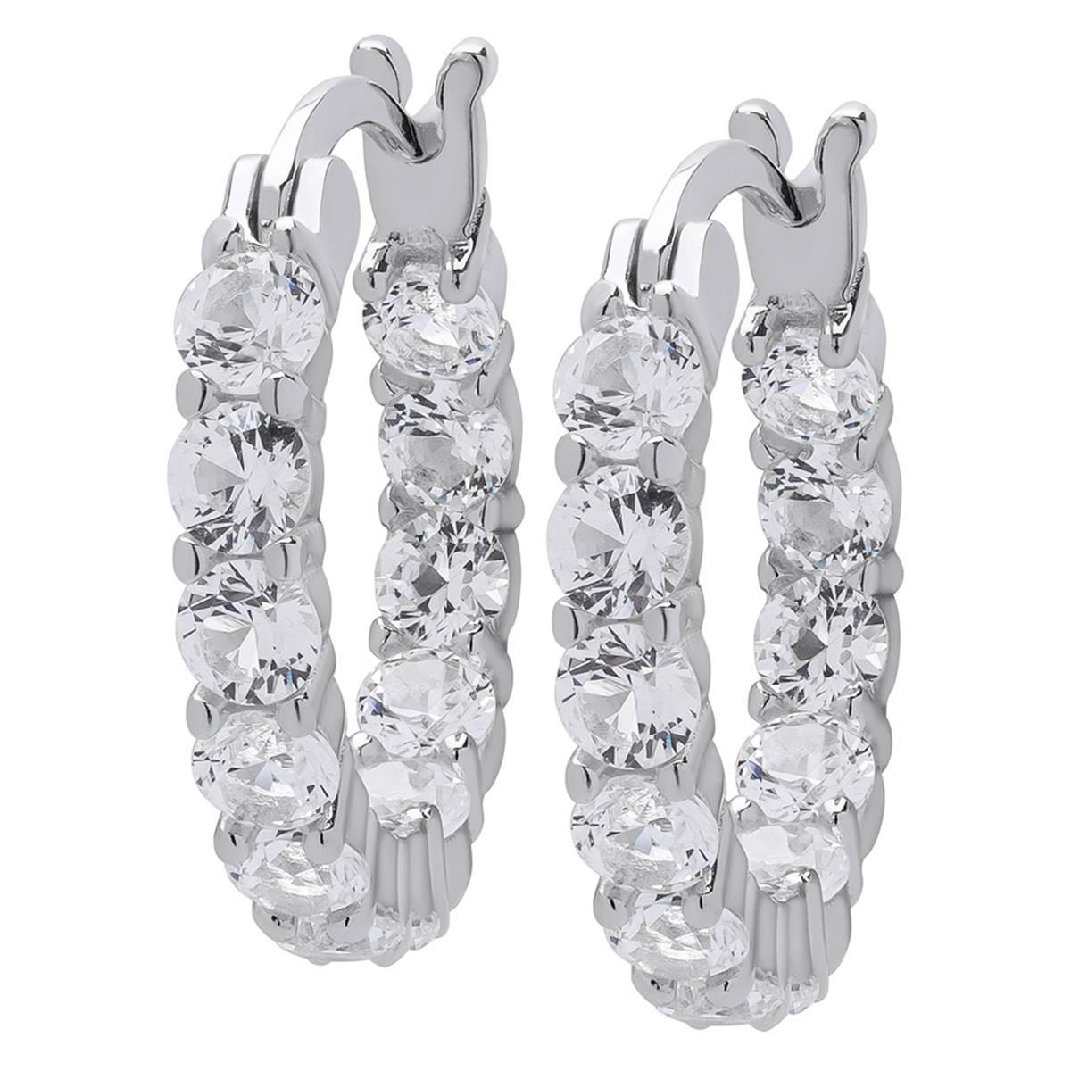 Gianni Argento Sterling Silver Inside Out Hoop Earrings