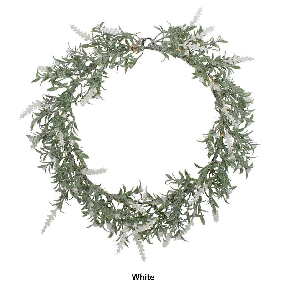 Northlight Seasonal Pre-Lit Battery Operated Lavender Wreath