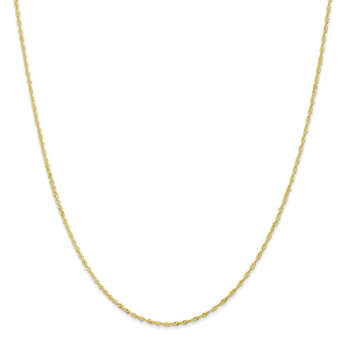 Adult Unisex Gold Classics(tm) 10kt. 20in. Singapore Chain Necklace