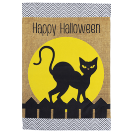 Northlight Black Cat Happy Halloween Outdoor Garden Flag