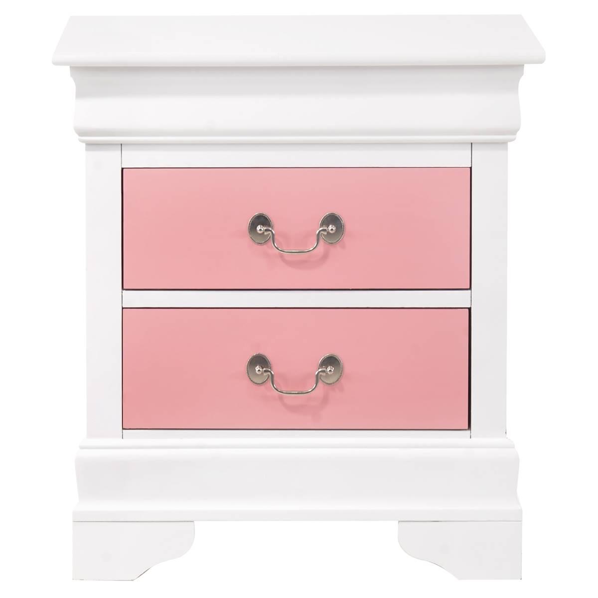 Passion Furniture Louis Philippe 2-Drawer Nightstand