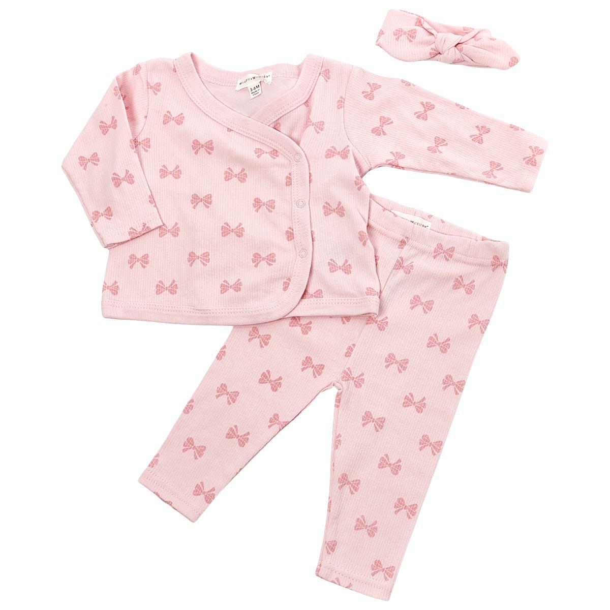 Baby Girl (NB-9M) Willow & Whimsy(R) 3pc. Bow 3pc.Take Me Home Set