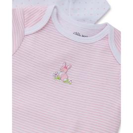 Baby Girl (NB-9M) Little Me 3pk. Bunnies Short Sleeve Bodysuits