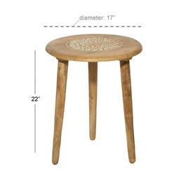 9th & Pike® Brown Wood Traditional Accent Table