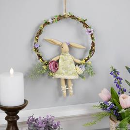 Northlight Seasonal Girl Bunny Artificial Floral Easter Wreath