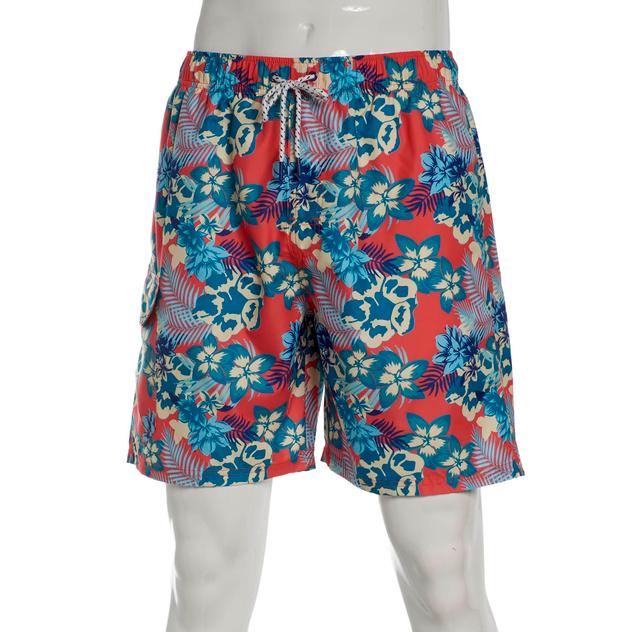 Young Mens SURFZONE® Coral Floral Swim Trunks