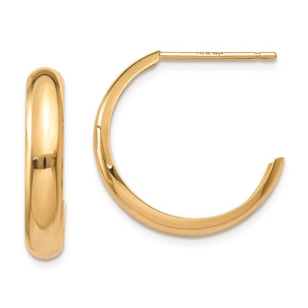 Gold Classics™ 14kt. Gold 3.5mm J-Hoop Earrings