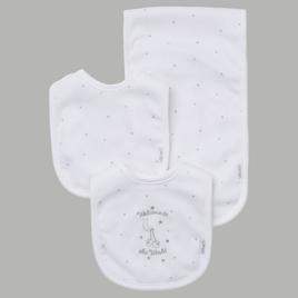 Baby Unisex Little Me(R) Welcome to the World Bib & Burp Cloth Set