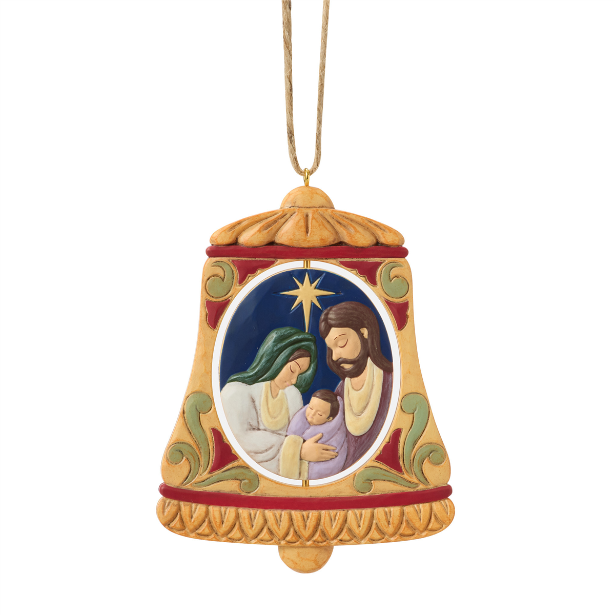 Jim Shore Heartwood Creek Holy Family Bell Christmas Ornament
