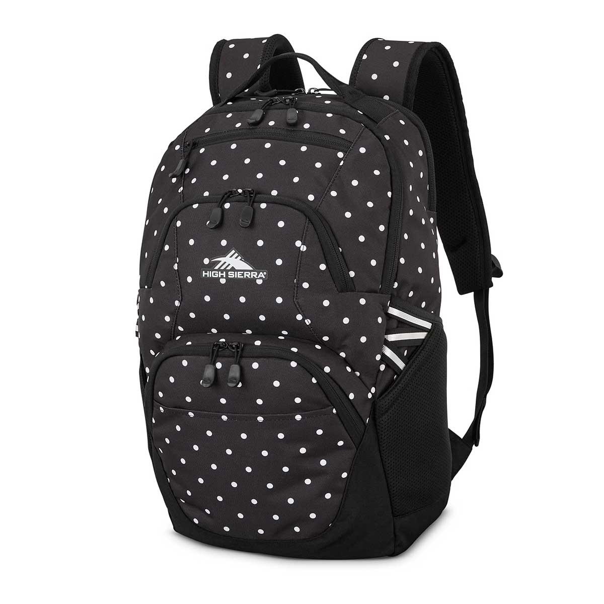 High Sierra Swoop Signature Polka Dots Backpack -  Black