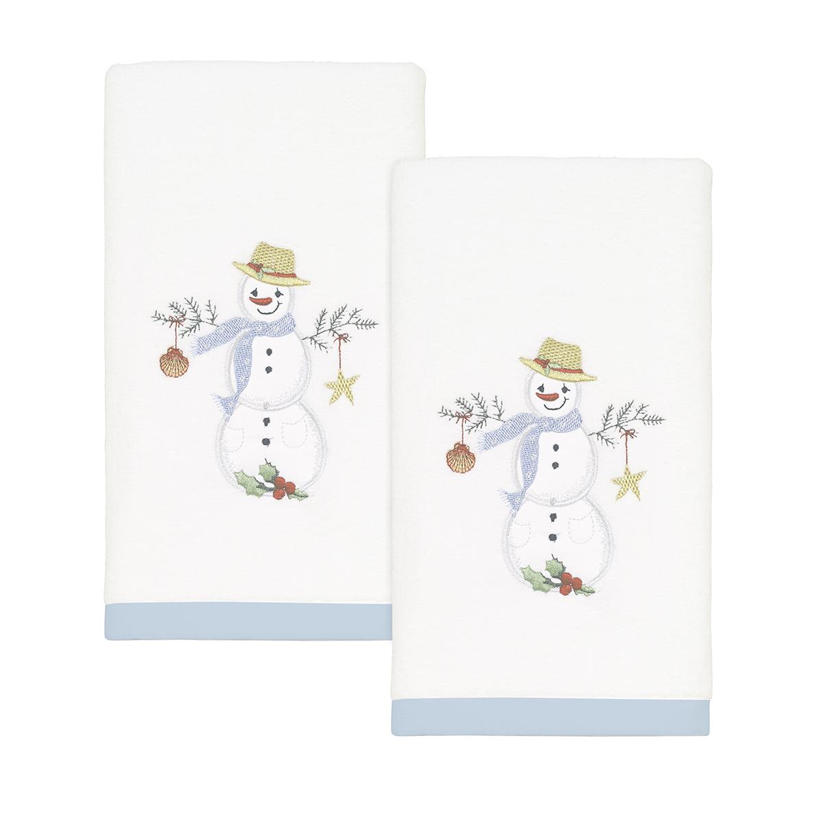 Avanti Coastal Snowman Bath Towel Collection