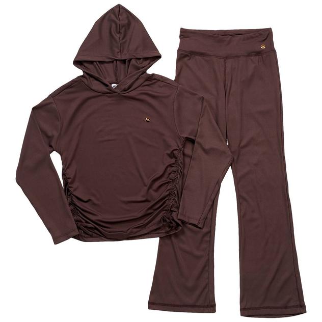 Girls (7-12) RBX Long Sleeve Hooded Top & Flare Leggings