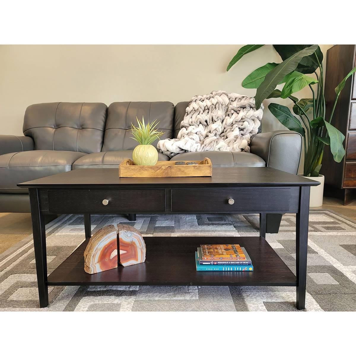 eccostyle™ Solid Bamboo 2-Drawers Coffee Table