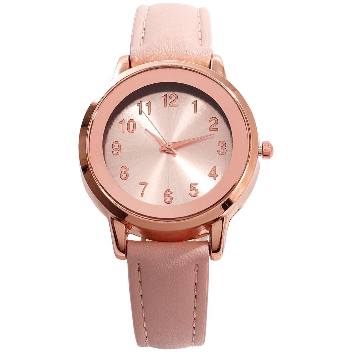Womens Rose Gold-Tone Sunray Dial Watch - 14994R-07-C12