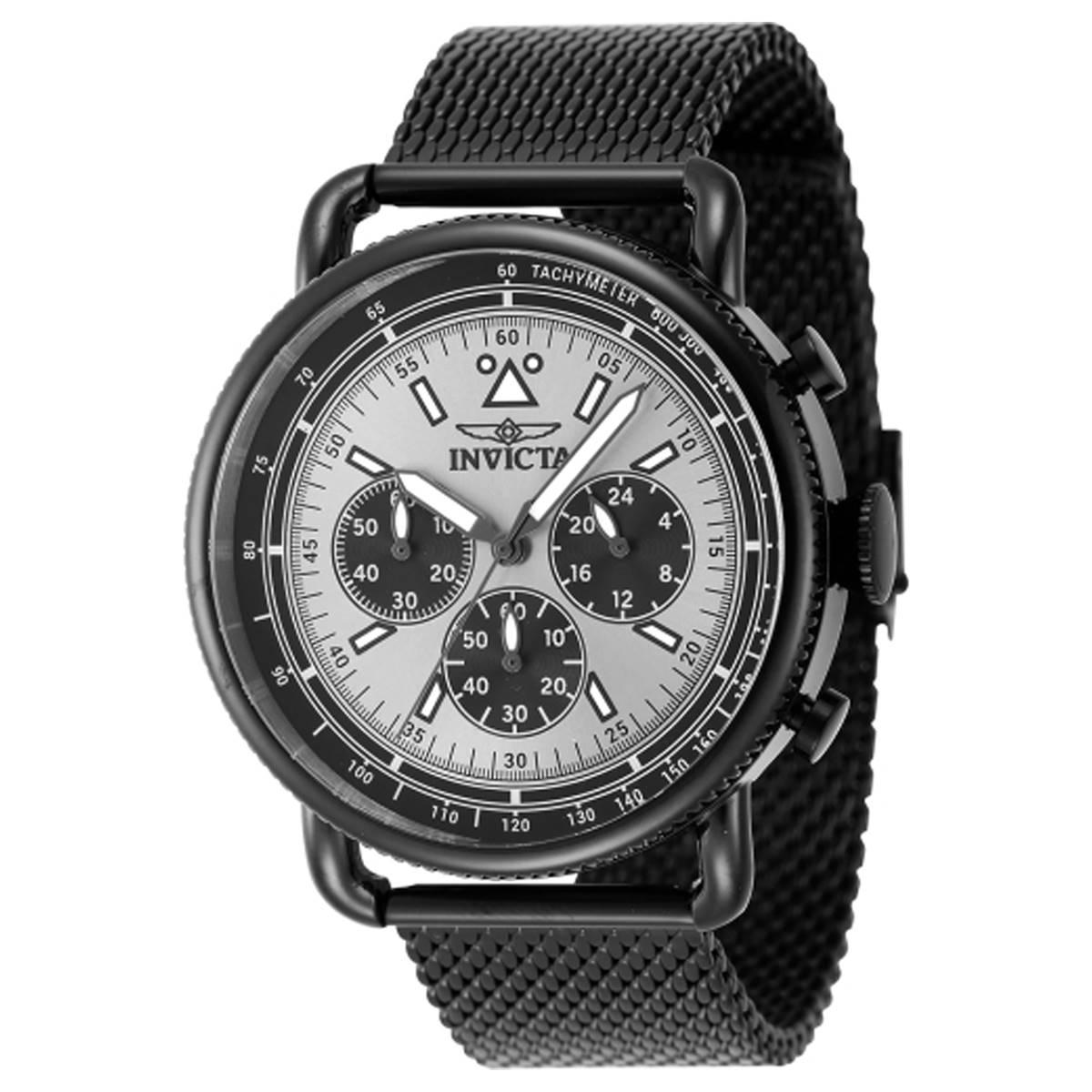 Mens Invicta Speedway Black Quartz Chronograph Watch - 47362