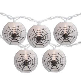 Northlight Seasonal 10ct. Spider Paper Lantern Halloween Lights