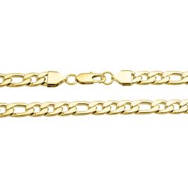 Mens Lynx Stainless Steel Gold-Tone Figaro Chain Necklace