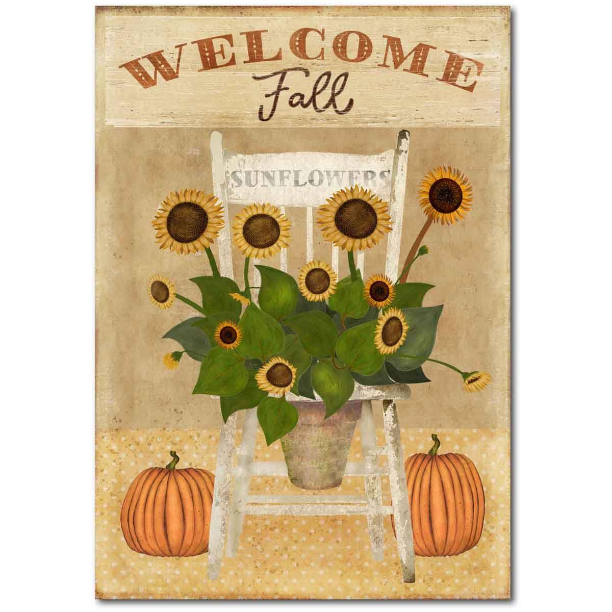 Courtside Market Fall Sunflower Chair Wall Art - 12x18