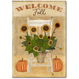 Courtside Market Fall Sunflower Chair Wall Art - 12x18