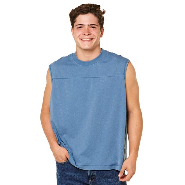 Young Mens Hollywood Jeans Oversized Mineral Wash Muscle Tee