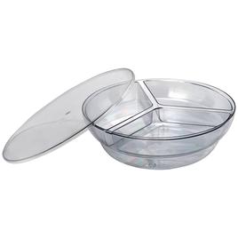Gourmet Kitchen 3-Section Round Store & Serve with Lid