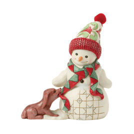 Jim Shore Heartwood Creek Snowman with Dog & Scarf Figurine