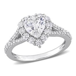 Gemstone Classics(tm) 1 1/2kt. Moissanite Halo Engagement Ring
