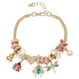 Beautiful Blessings Enchanted Garden Charm Snake Chain Bracelet