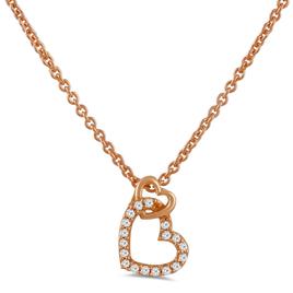 Nova Star(R) Rose Gold Lab Grown Diamond Heart Pendant Necklace
