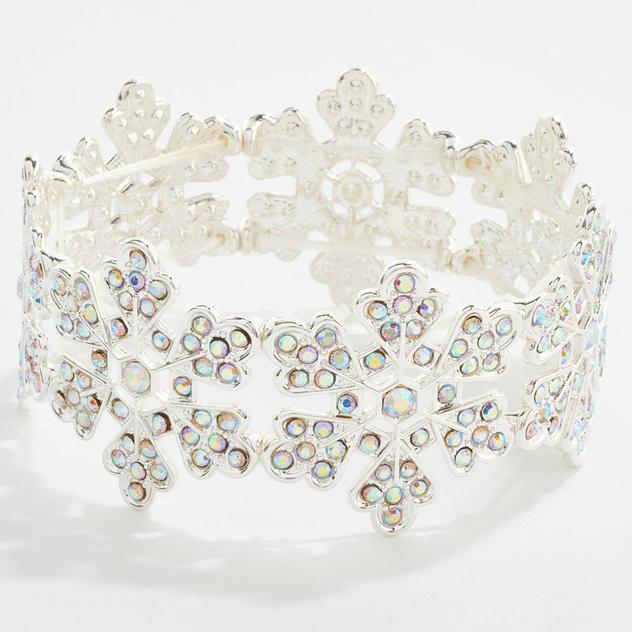 Silver-Tone Snowflake Bracelet