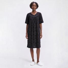 Plus Size Casual Time Short Sleeve Mandala Caftan