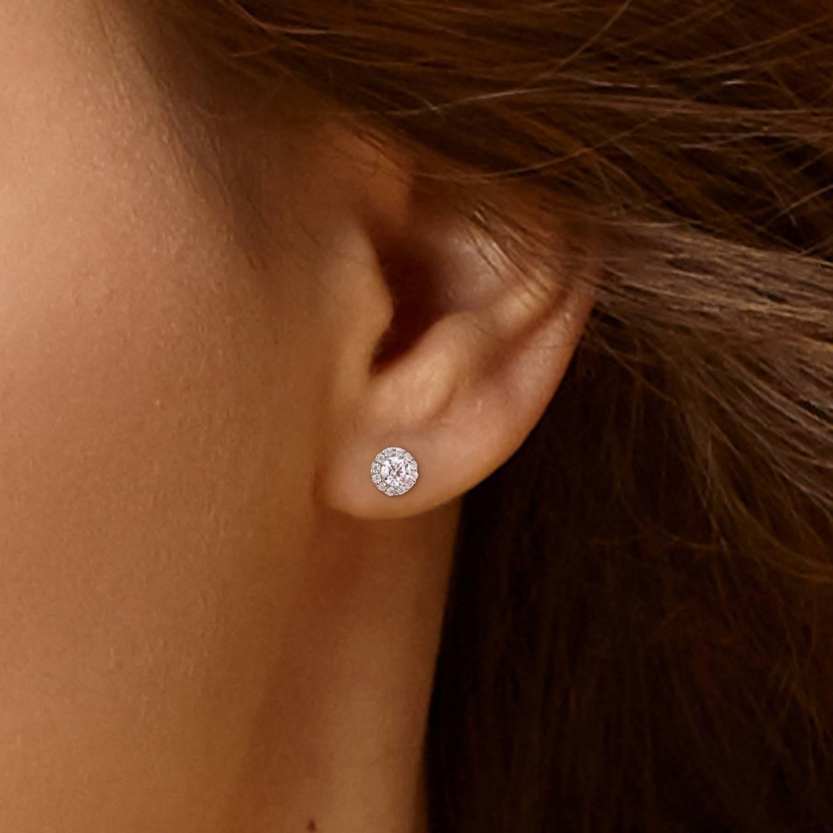 Sterling Silver 1 1/3ctw. Dew Moissanite Stud Earrings