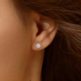 Sterling Silver 1 1/3ctw. Dew Moissanite Stud Earrings