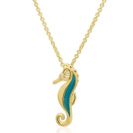 Accents by Gianni Argento Blue Enamel Seahorse Pendant