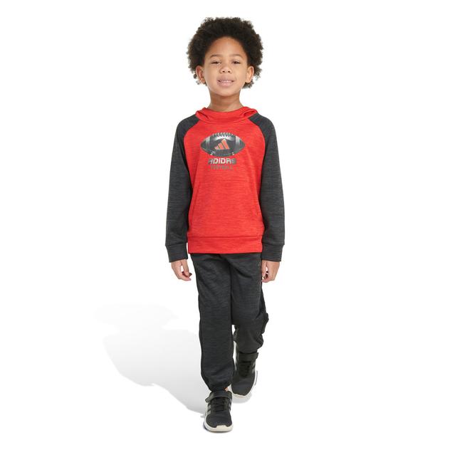 Boys (4-7) adidas® Hoodie & Joggers Set - Bright Red Heather